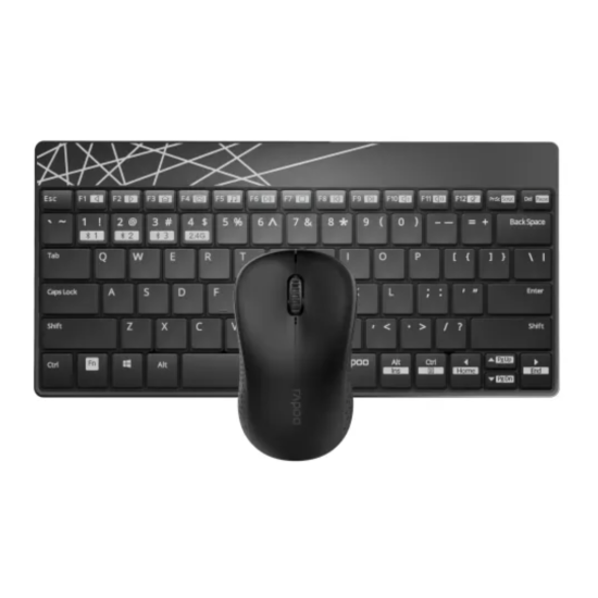 Rapoo 8000M Multi-Mode Wireless Keyboard & Mouse Combo